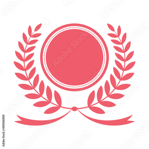 Elegant Laurel Wreath Vector Design.