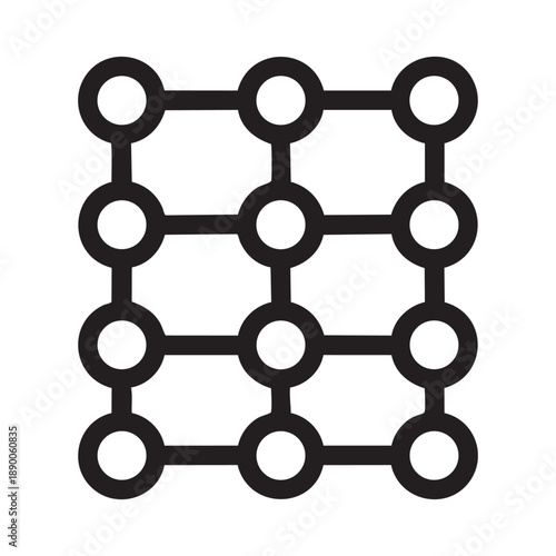 Minimalist grid network icon