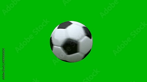 Dynamic Soccer Ball on Green Screen Background
