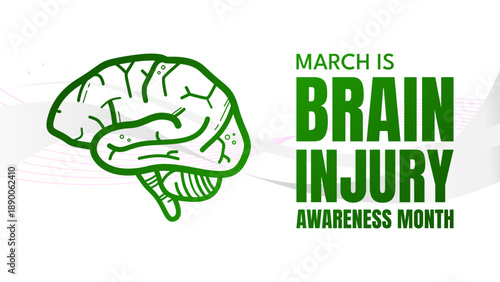 Brain injury awareness month banner  - vector illustration