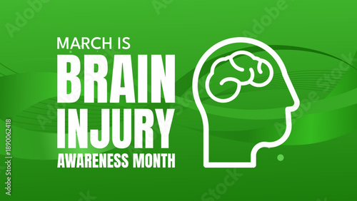 Brain injury awareness month banner  -  vector illustration