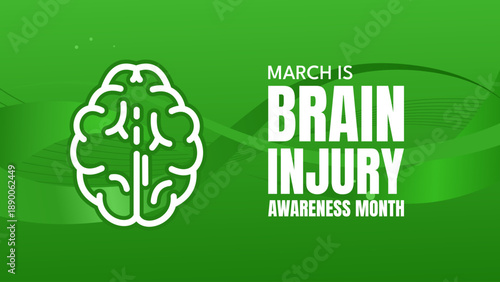 Brain injury awareness month banner - vector illustration