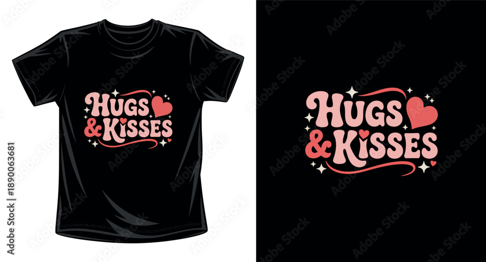 Fototapeta premium Valentin's day graphic vector art t-shirt design print template