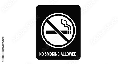 No smoking allowed sign with a cigarette in a circle silhouette