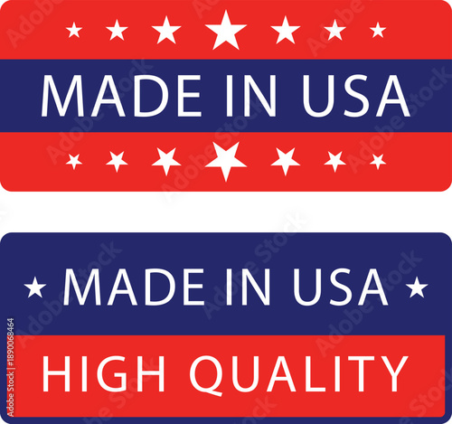 Made in USA Labels – Patriotic Quality Badges with Stars and Stripes