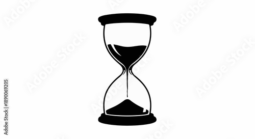Hourglass with sand flowing, symbolizing the passage of time and urgency