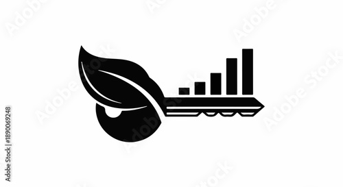 Symbol of growth and eco-friendly innovation as a key unlocking potential