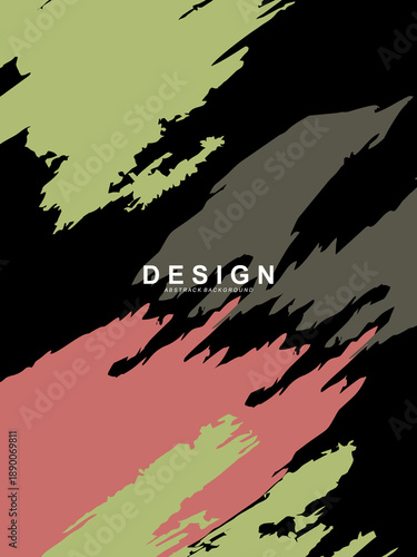 Vector illustration. Hand drawn style overlay. Abstract dirty black color layers on black background. Messy ink brushstrokes. Design for posters, covers, layouts, photo frames, social media stories, e