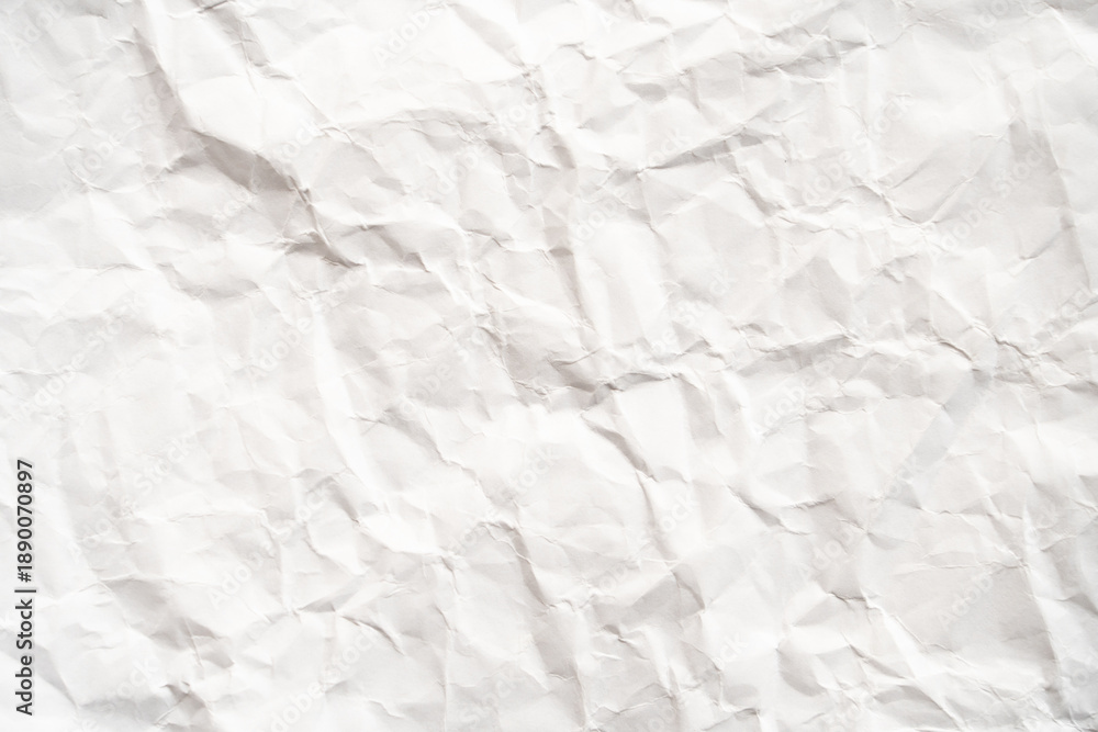 Fototapeta premium Grunge wrinkled white color paper textured background with copy space. Use for decoration or layer