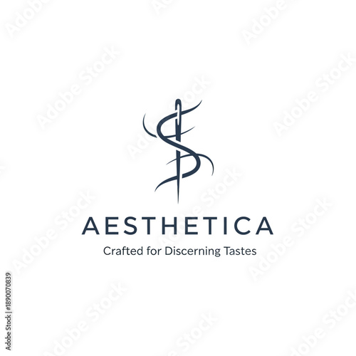 Aesthetica Luxury Brand Logo Design Element.