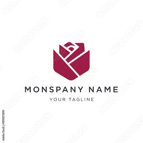 Rose Logo Design Template for Company.
