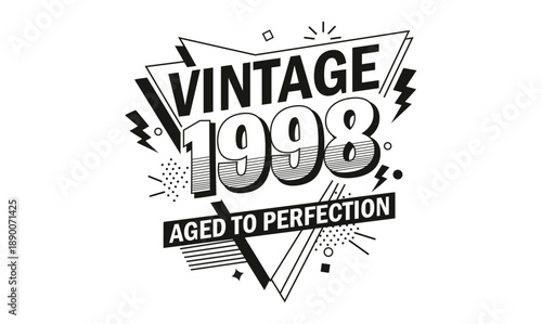 vintage 1998 aged to perfection t shirt design