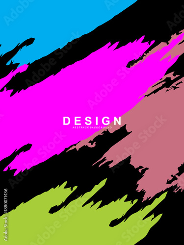 Vector illustration. Hand drawn style overlay. Abstract dirty black color layers on black background. Messy ink brushstrokes. Design for posters, covers, layouts, photo frames, social media stories, e