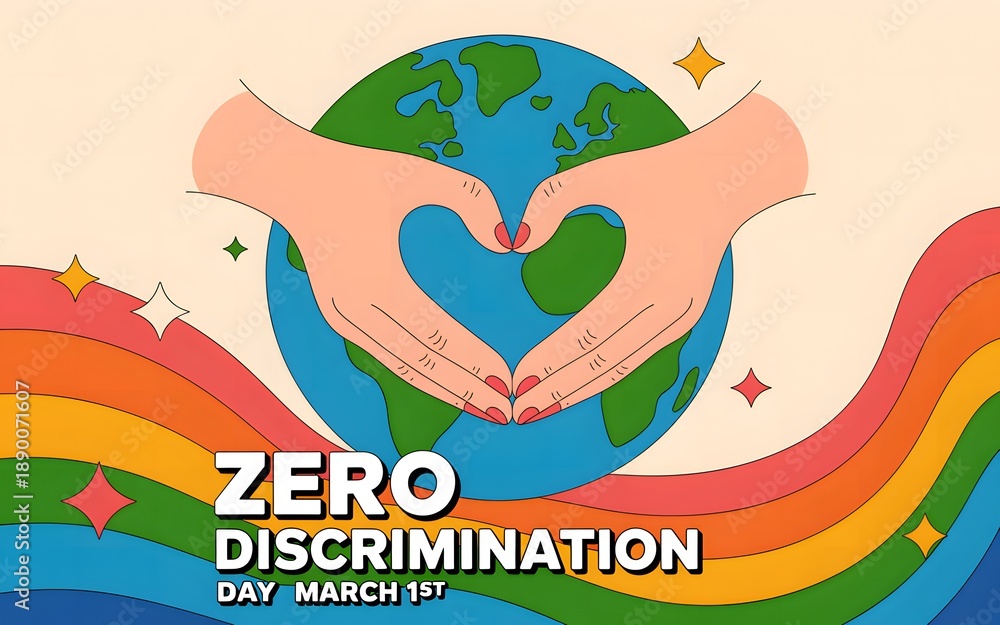 Naklejka premium Celebrating zero discrimination day