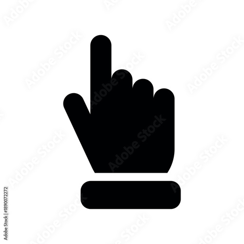 Index Finger Pointing Upward Vector Silhouette Hand