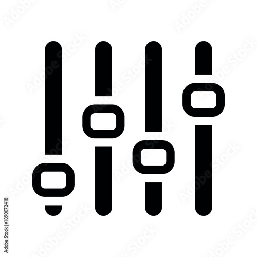 Vertical Settings Sliders Control Panel Icon