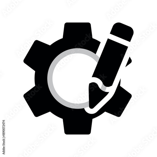 Custom Edit Settings Pencil and Gear Icon