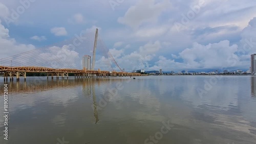 Wallpaper Mural Modern Cable Stayed Tran Thi Ly Bridge over Han River Torontodigital.ca