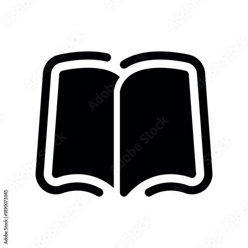Open Reading Book Silhouette Icon