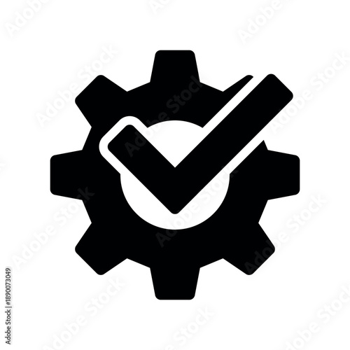 Settings Completed Checkmark Gear Icon
