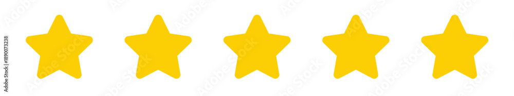 Obraz premium Rating stars. Five star rating symbol.