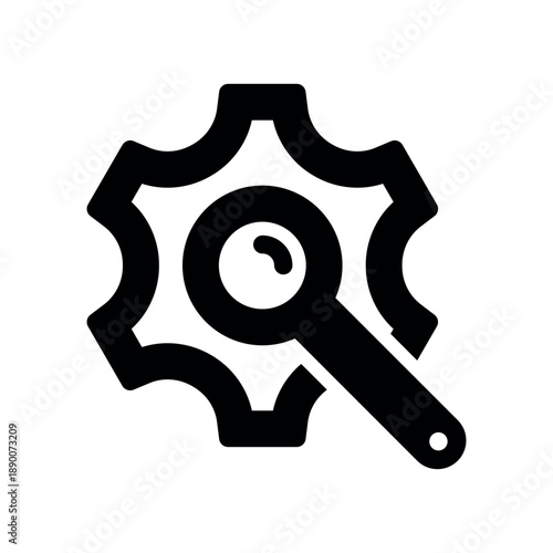 Search Settings Magnifying Glass Gear