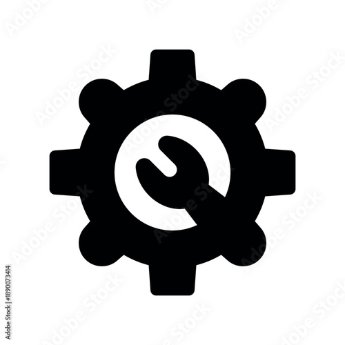 Wrench Inside Gear Service Icon