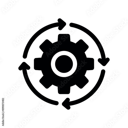 System Update Cycle with Rotating Arrows