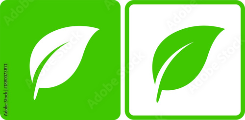 Hand drawn leaf icon, eco sign