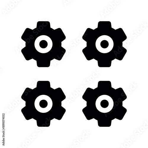 Four Integrated Gears Mechanism Icon