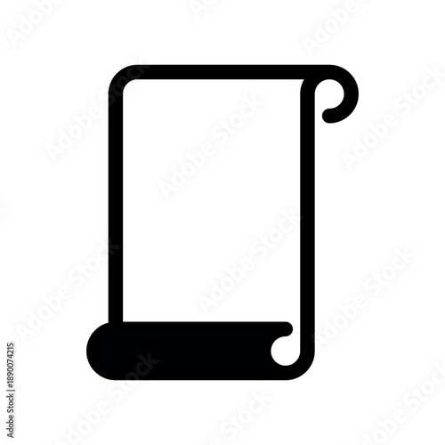 Vintage Parchment Scroll with Curled Edges