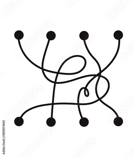 Black and white vector maze riddle education exercise. Look and find children game design worksheet coloring page.