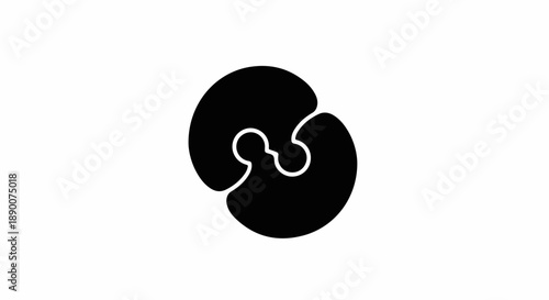 Abstract interconnected shapes forming a harmonious whole