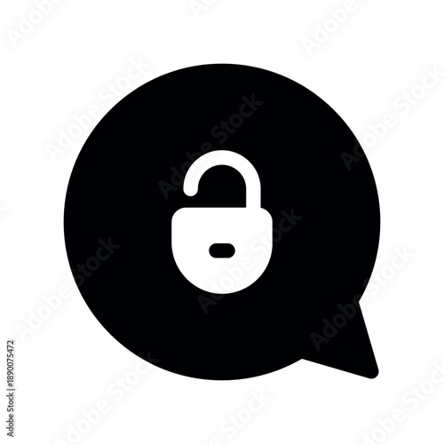 Encrypted Private Chat Lock Icon