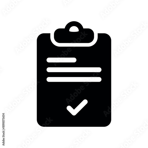 Completed Task Clipboard Checkmark Icon