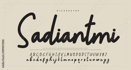 
Signature Font Uppercase Lowercase And Number. Script Font Calligraphy Logotype elegant Font Type Font lettering handwritten. vector illustration  