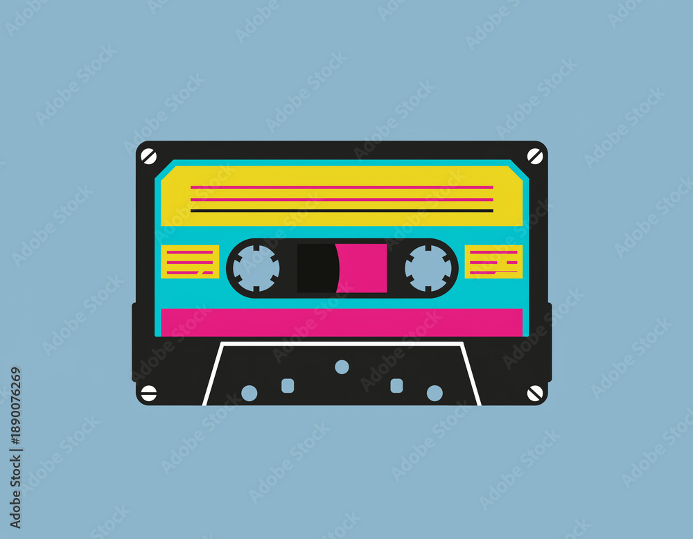 Obraz premium audio cassette vector illustration