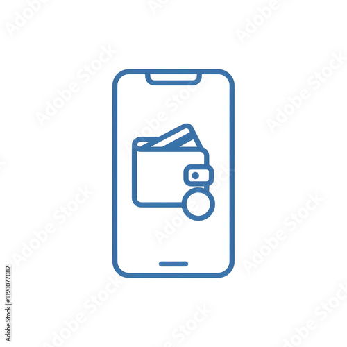 mobile phone icon on transparent background