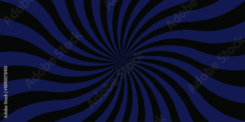 Retro vintage grunge black and blue radial burst sunburst ray pattern. Sunburst vector copyspace background. Vintage sunrays illustration swirl line. Abstract circuses, stripe background design.