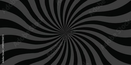 Retro vintage grunge black and grey radial burst sunburst ray pattern. Sunburst vector copyspace background. Vintage sunrays illustration swirl line. Abstract circuses, stripe background design.