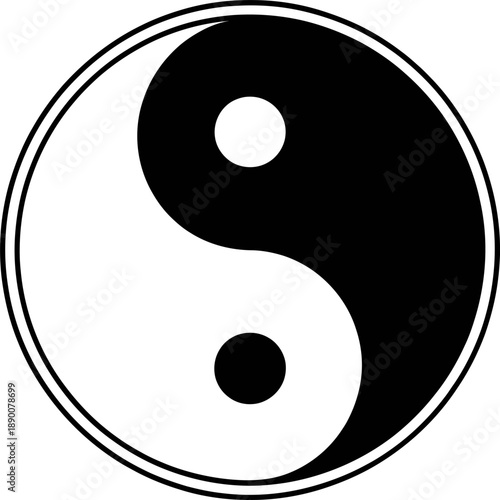 Yin Yang symbol isolated on transparent background