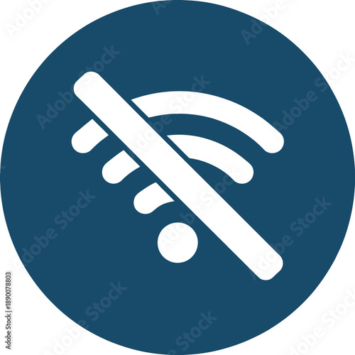 No wifi signal icon isolated on transparent background