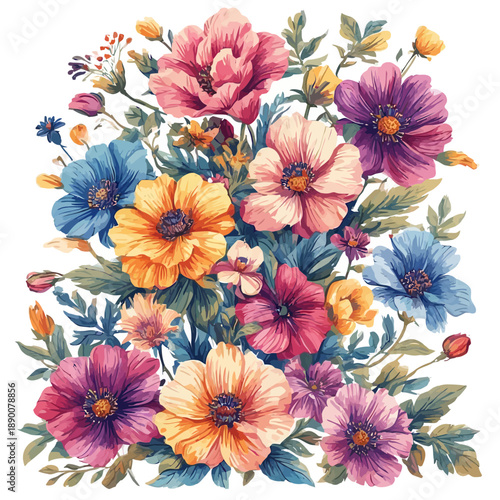 Wallpaper Mural Plant And Flowers Design EPS Format Torontodigital.ca