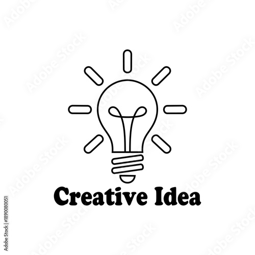 Creativity vector logo template illustration lamp