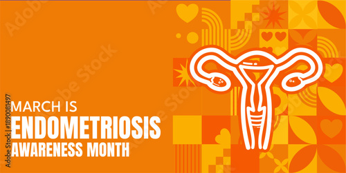 Endometriosis awareness month banner  - vector illustration