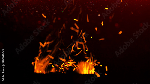 Sparks from ignition sources and flammable materials at night, celebrations, and parties.