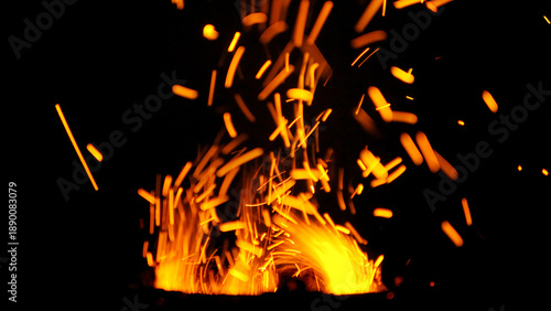 Sparks from ignition sources and flammable materials at night, celebrations, and parties.