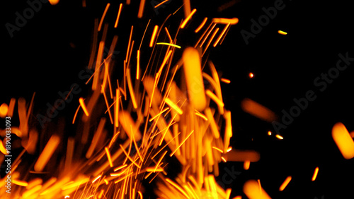 Sparks from ignition sources and flammable materials at night, celebrations, and parties.