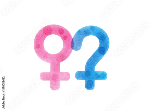Simple image with gender symbols on a white background, suitable for various uses such as education, awareness campaigns or personal projects