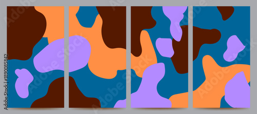 colorful abstract background set design template